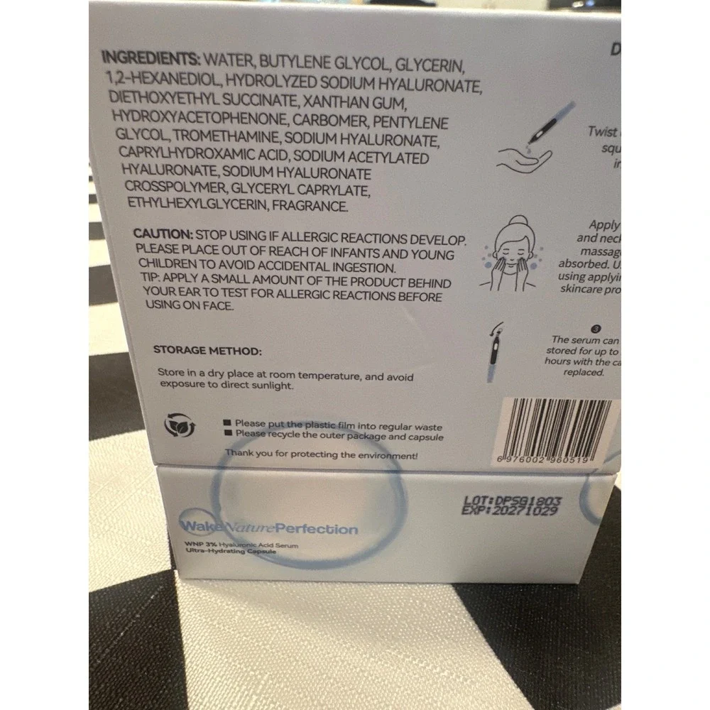 Wake Nature Perfection WNP 3% Hyaluronic Acid Serum 30 Ultra Hydrating Capsules